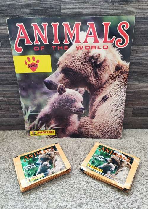 1990 Panini Animals of the World sticker album & stickers