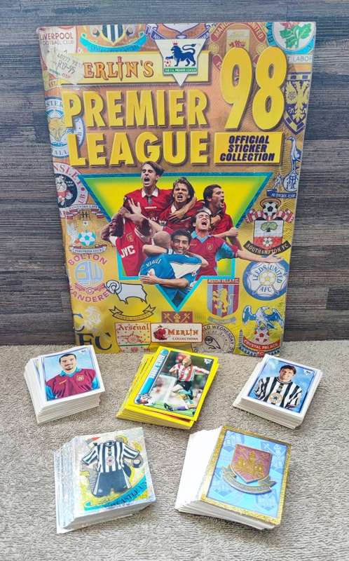 1998 Merlin`s by Topps Premier League Sticker Album & Stickers