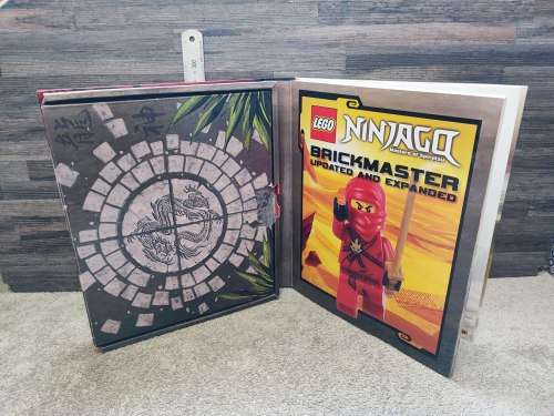 2014 Lego Ninjago Brick Master Updated and expanded Storage Box and Hard Cover Book