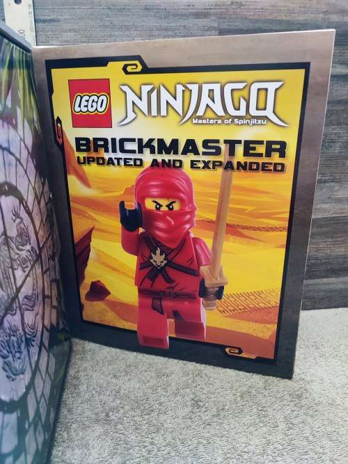 2014 Lego Ninjago Brick Master Updated and expanded Storage Box and Hard Cover Book