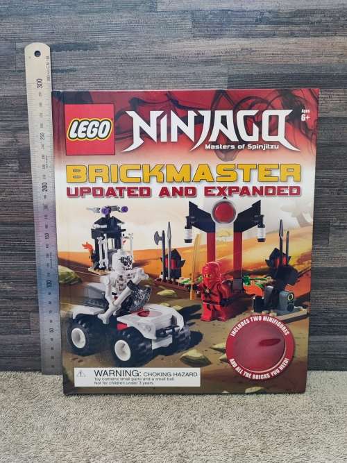2014 Lego Ninjago Brick Master Updated and expanded Storage Box and Hard Cover Book