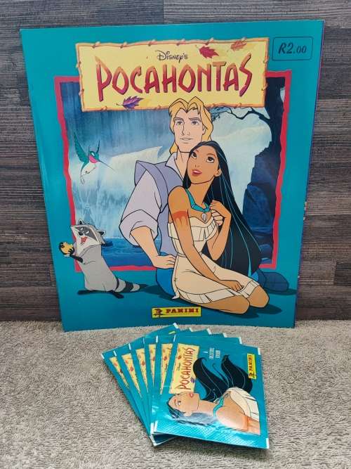 1995 Panini Disney`s Pocahontas Sticker Album & Collectible Stickers