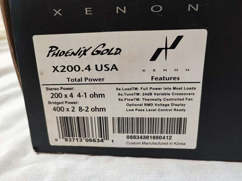 Phoenix Gold 200.4 RMS vehicle amplifier