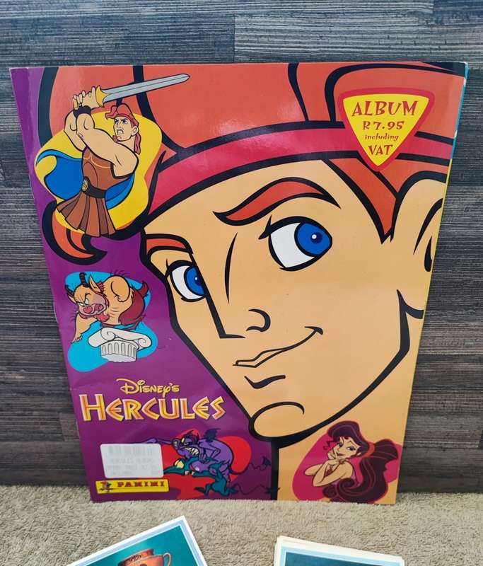 1996 Panini Disney`s Hercules Sticker Album & Complete Sticker Collection