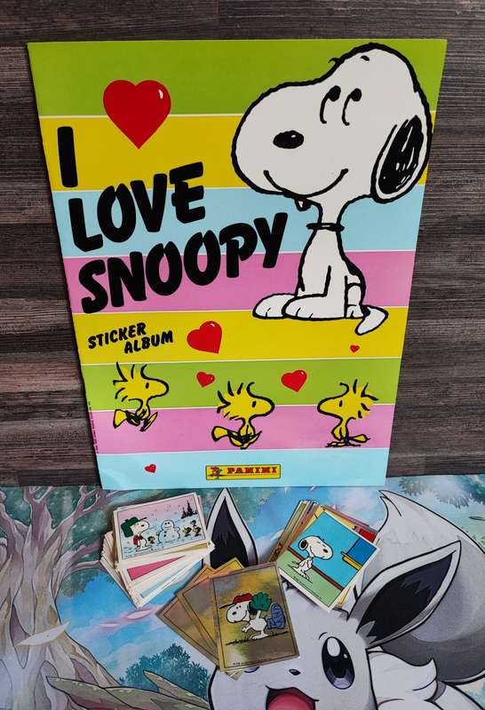 1986 Panini I Love Snoopy Sticker Album & Collectible Stickers