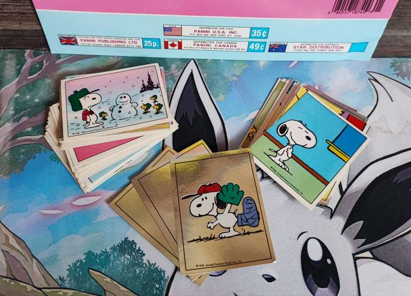 1986 Panini I Love Snoopy Sticker Album & Collectible Stickers