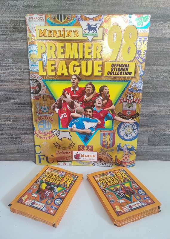 1998 Merlin`s by Topps Premier League Sticker Album & Collectible Stickers