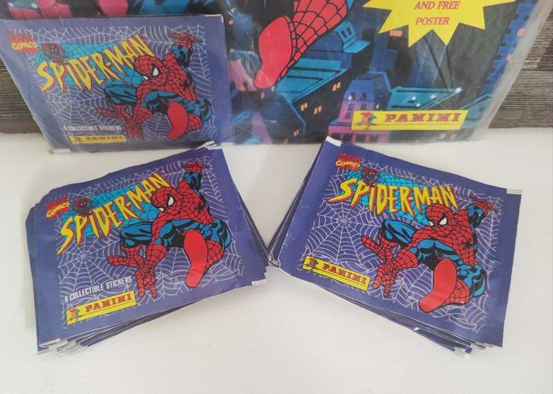 1995 Panini Marvel`s Spiderman Sticker Album/Comic Book Combo