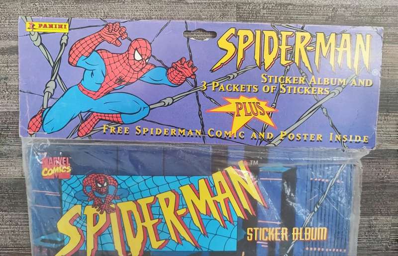 1995 Panini Marvel`s Spiderman Sticker Album/Comic Book Combo