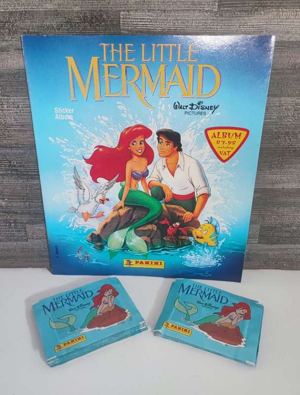 1990 Panini Disney`s Little Mermaid Sticker Album & Collectible Stickers