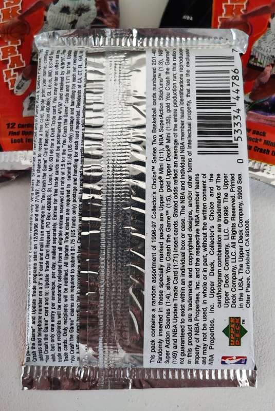 Vintage 96/97 Upper Deck NBA Basketball Collectible Cards(Bid per packet)