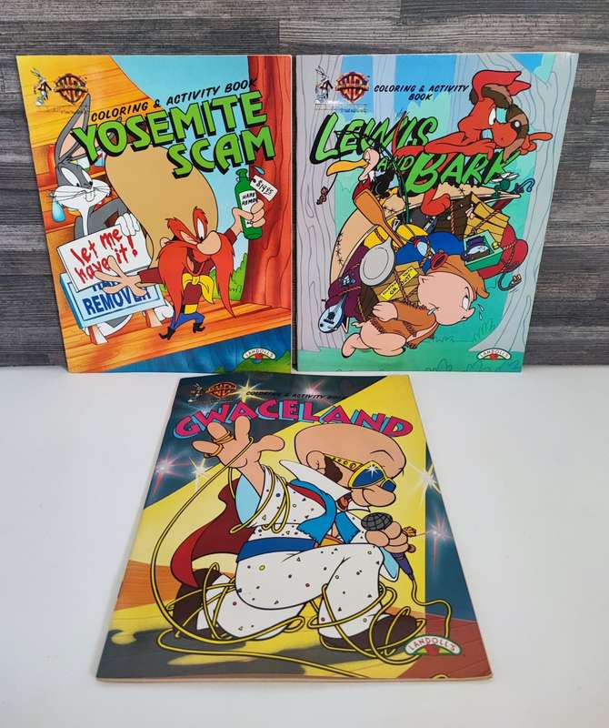 Vintage 1996 Looney Tunes Coloring & Activity Books