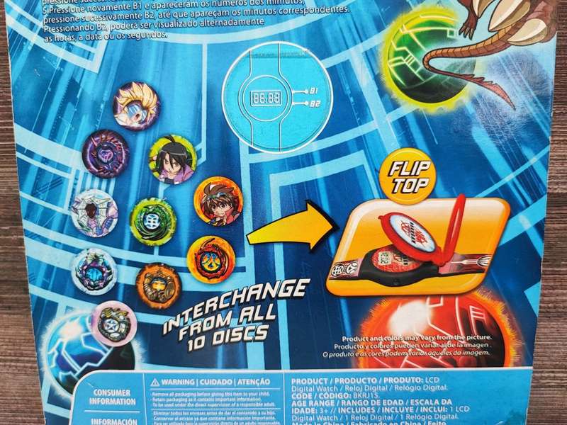 Bakugan LCD Watch with Interchangeable Dials