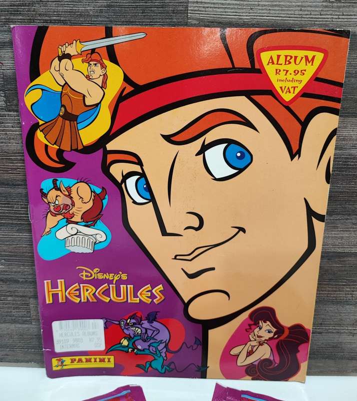 1996 Panini Disney`s Hercules Sticker Album & Collectible Stickers