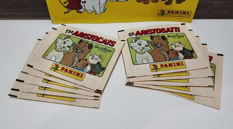 Vintage 1986 Panini Disney`s Aristocats Sticker Album & Collectible Stickers