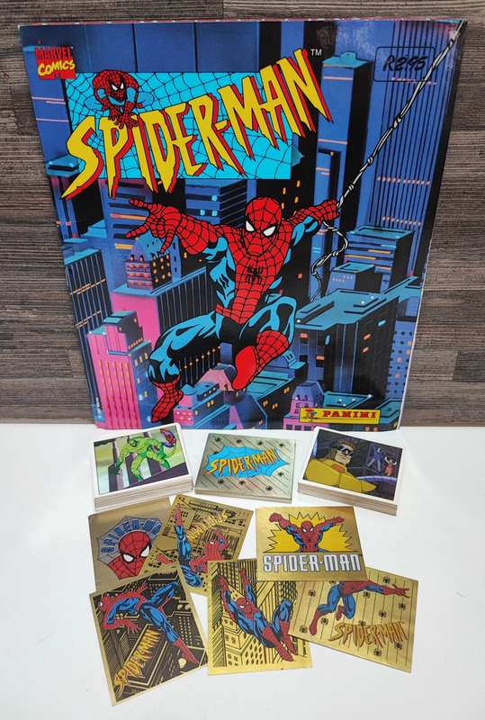 1995 Panini Marvel`s Spiderman Sticker Album and Collectible Stickers