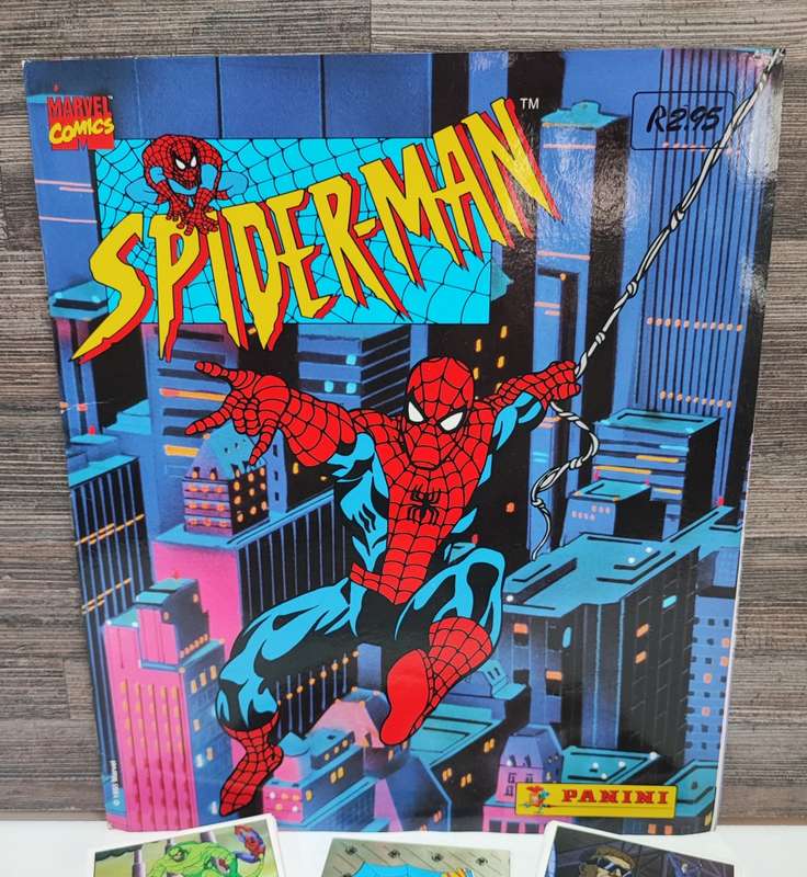 1995 Panini Marvel`s Spiderman Sticker Album and Collectible Stickers
