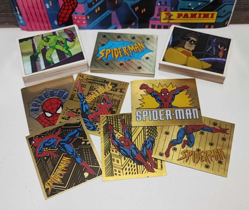 1995 Panini Marvel`s Spiderman Sticker Album and Collectible Stickers