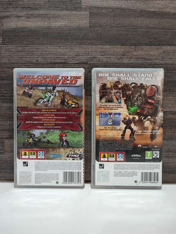 PSP Games MX vs ATV Untamed and Transformers