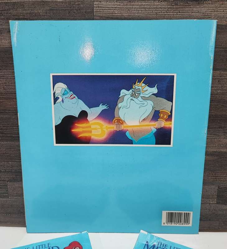 Vintage 1990 Panini Disney`s Little Mermaid Sticker Album & Collectible Stickers