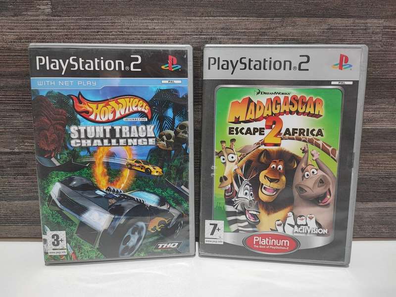 Playstation 2 Games - Hotwheels, Tony Hawk and Madagascar