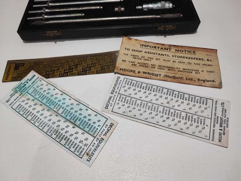 Vintage Moore and Wright Internal Micrometer