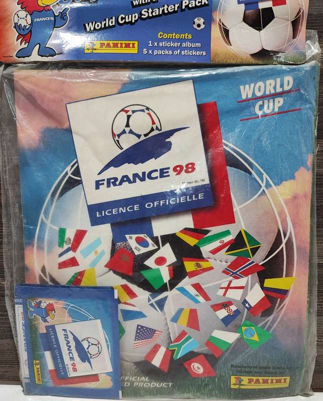1998 Panini France World Cup Soccer Sticker Album Starter pack