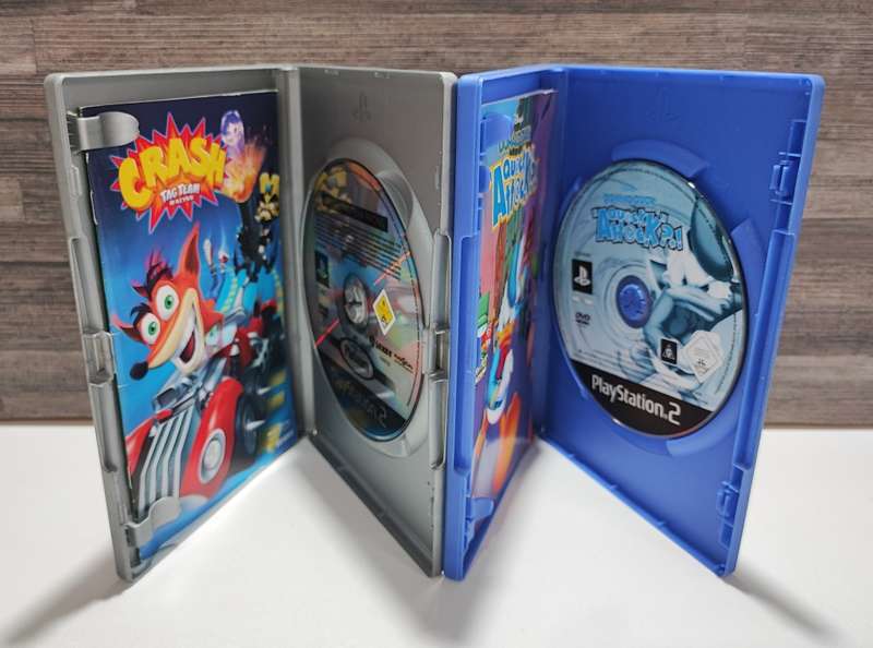 Playstation 2 Games - Crash Tag Team Racing and Quack Attack