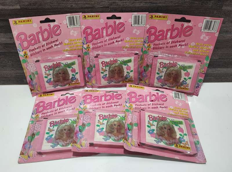 Vintage 1995 Panini Mattel Barbie Collectible Stickers(Bid per box)