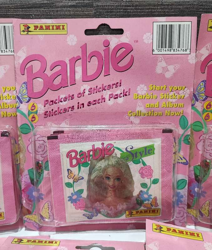 Vintage 1995 Panini Mattel Barbie Collectible Stickers(Bid per box)