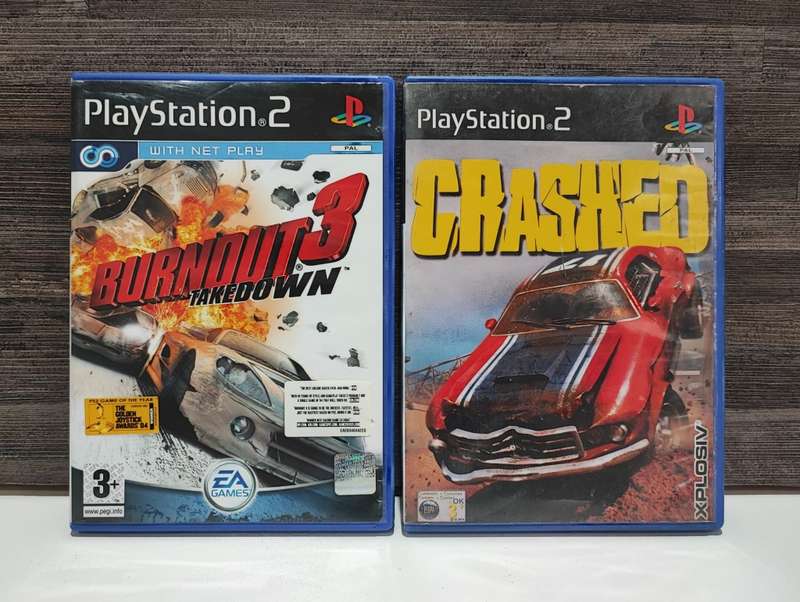 Playstation 2 Games - Burnout 3 & Crashed
