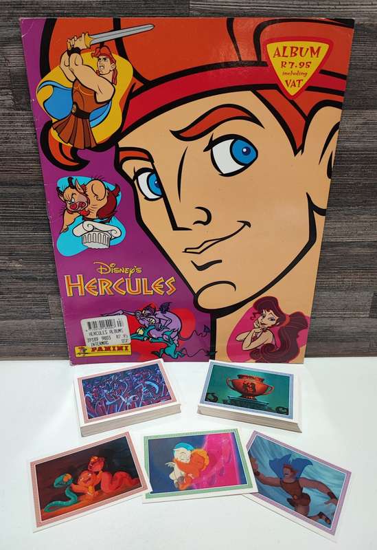 1996 Panini Disney`s Hercules Sticker Album & Collectible Stickers(Complete Set)