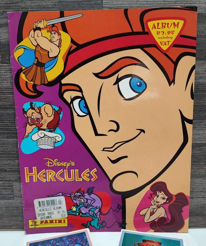 1996 Panini Disney`s Hercules Sticker Album & Collectible Stickers(Complete Set)