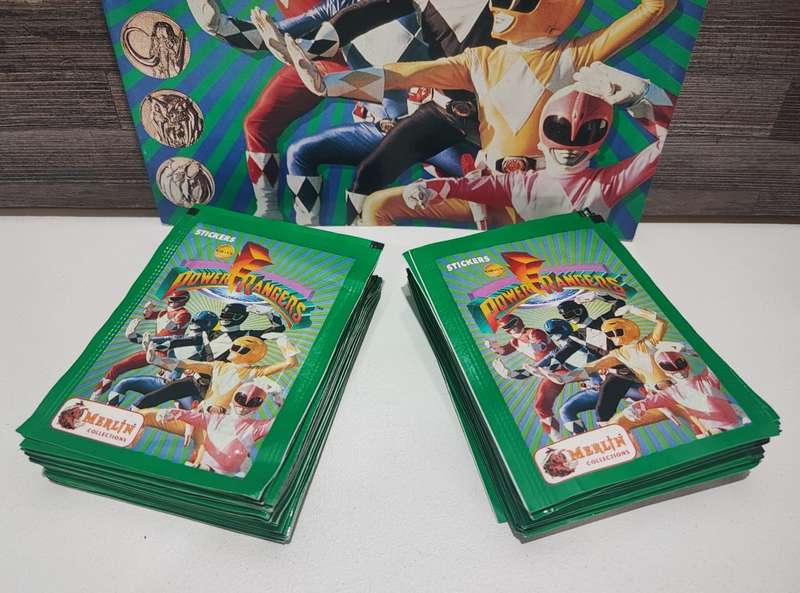 Vintage 1994 Topps Power Rangers Sticker Album & Collectible Stickers