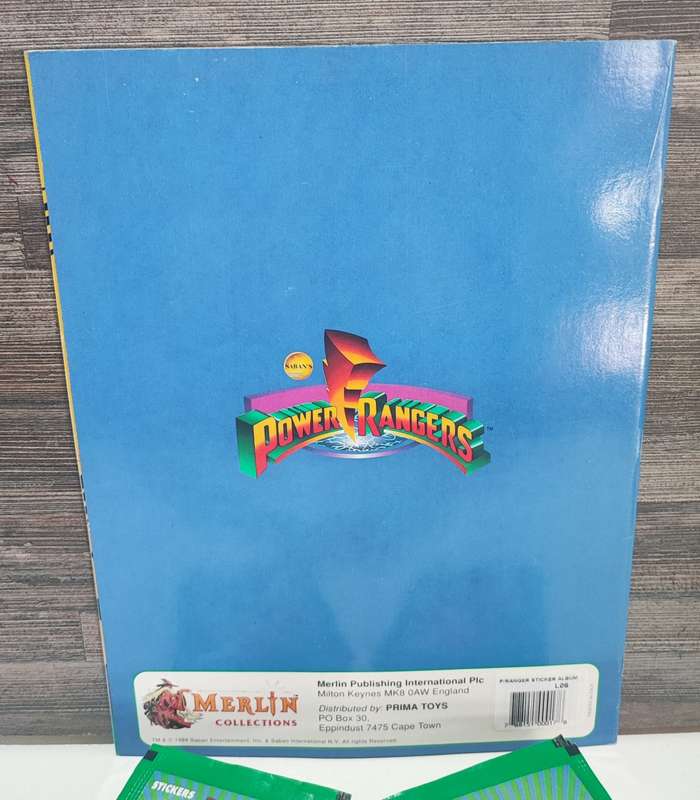 Vintage 1994 Topps Power Rangers Sticker Album & Collectible Stickers