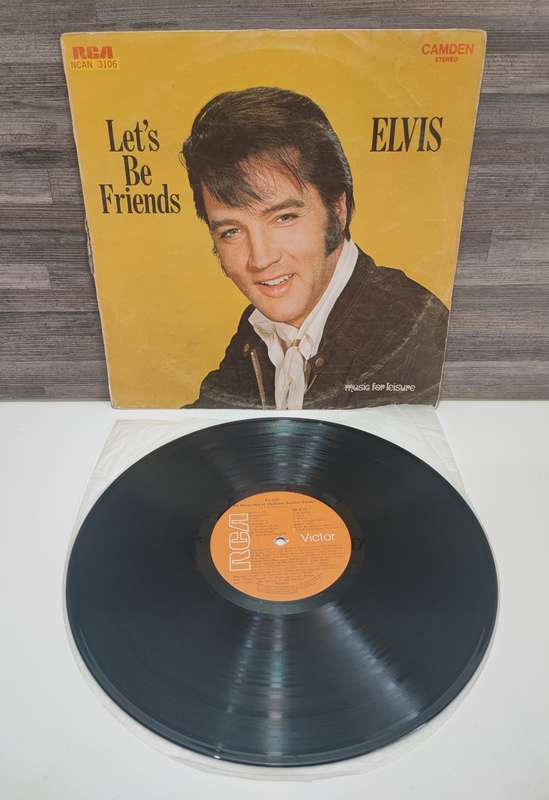 Vintage LP Record - Elvis Let`s Be Friends