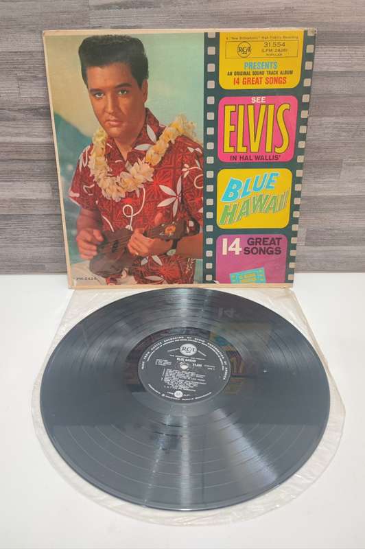 Vintage LP Record - Elvis Blue Hawaii