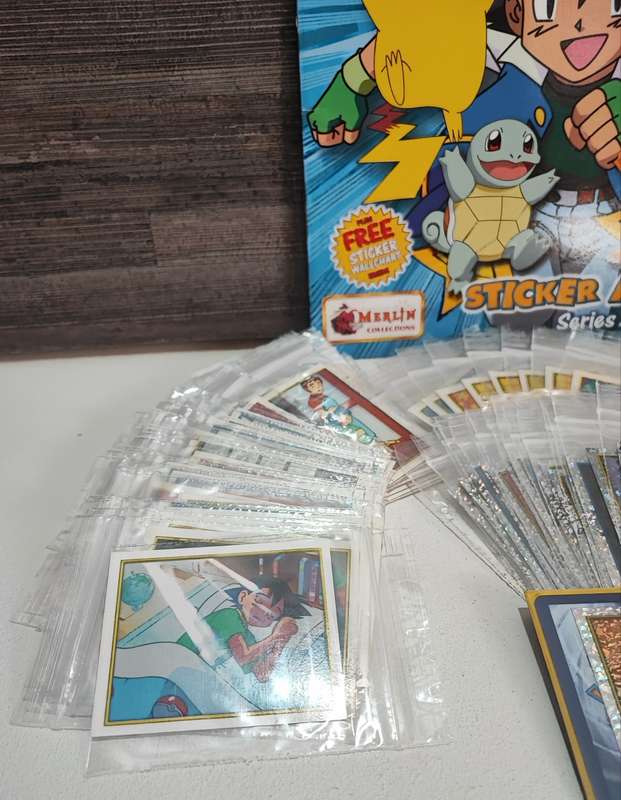 Vintage 2000 Topps Pokémon Series 2 Sticker Album & Collectible Stickers(Incomplete collection)
