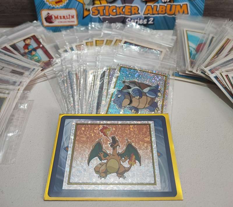 Vintage 2000 Topps Pokémon Series 2 Sticker Album & Collectible Stickers(Incomplete collection)