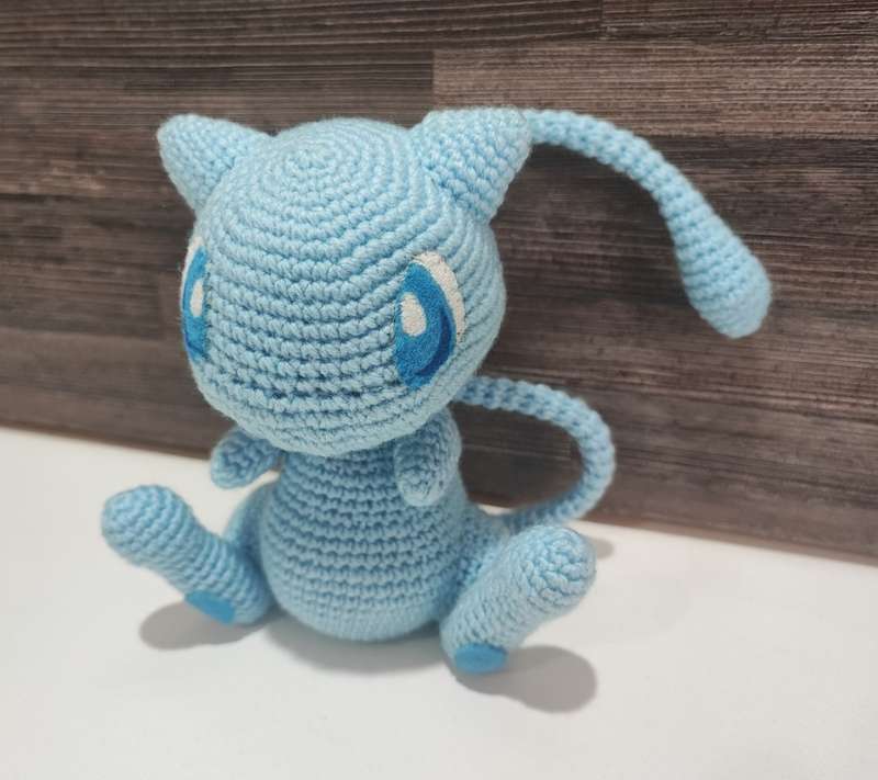 Beautiful Pokémon Mew Blue(Shiny) Hand Crochet Plushy