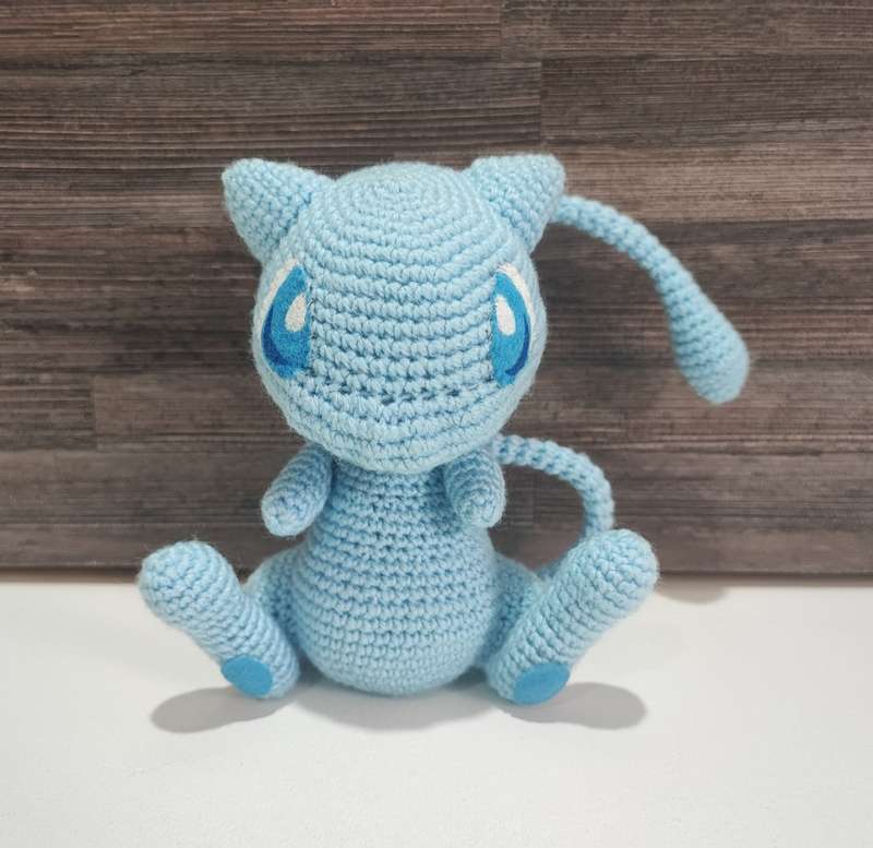 Beautiful Pokémon Mew Blue(Shiny) Hand Crochet Plushy