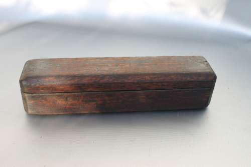 Antique natural sharpening/honing stone in a wooden box