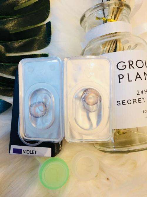 Bling girl Eye Beauty Contact Lens Half Year Usage 0 Diopter -- VIOLET