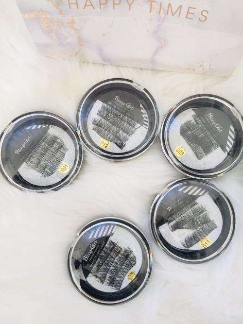 BlingGirl Magnetic eyelashes with 3 magnet handmade 3D/6D magnetic lashes natural false eyelash#011