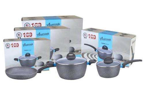 AMERCOOK LAVA STONE NON-STICK POT--24CM
