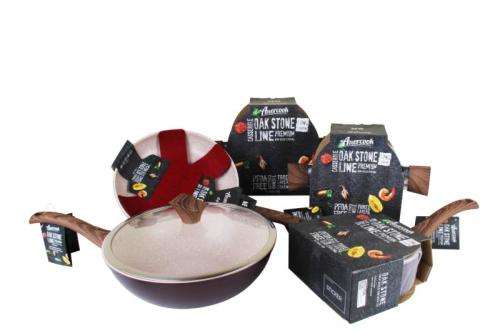 AMERCOOK BRAND-OAK STONE SERIE  NON-STICK POT ALUMNIUM POT--24CM