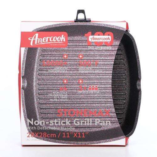 Amercook brand-Stonemax series Grill Pan Steak Pan Aluminium pan Non stick fry pan