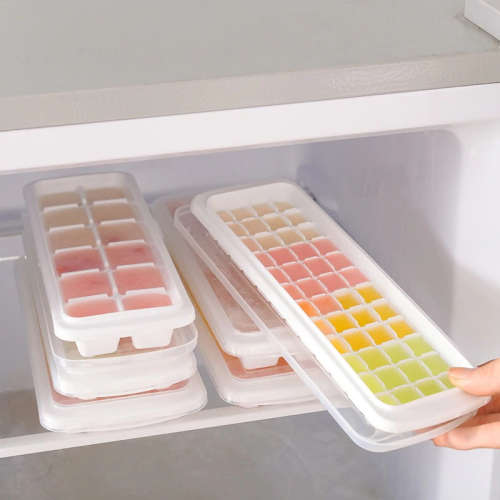 Ice cube tray with lid/Ice cube maker/ Whiskey ice cuber maker/Magic ice maker--pink