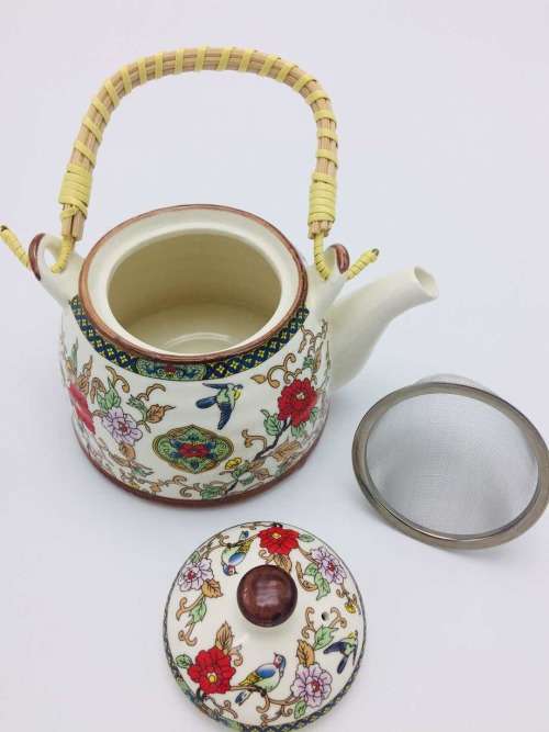 Chinese Tea Pot Tea pot/Chinese style tea pot/Flower design tea pot/Ceramic tea pot--750ml #3