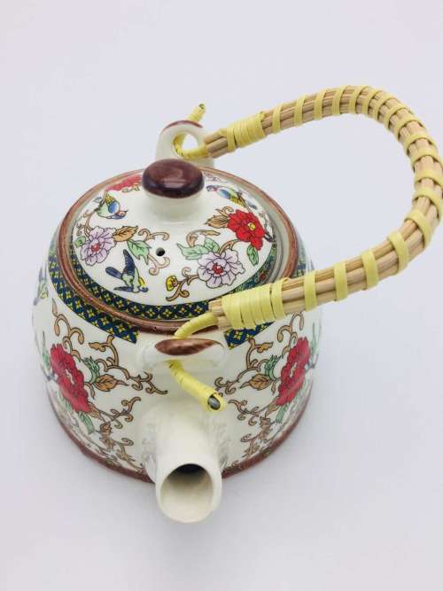 Chinese Tea Pot Tea pot/Chinese style tea pot/Flower design tea pot/Ceramic tea pot--750ml #3